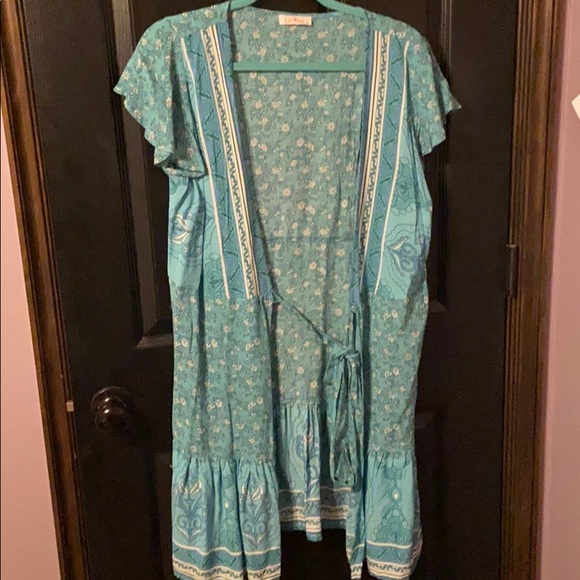 Blue La Ros Wrap Dress - Picture 5 of 6